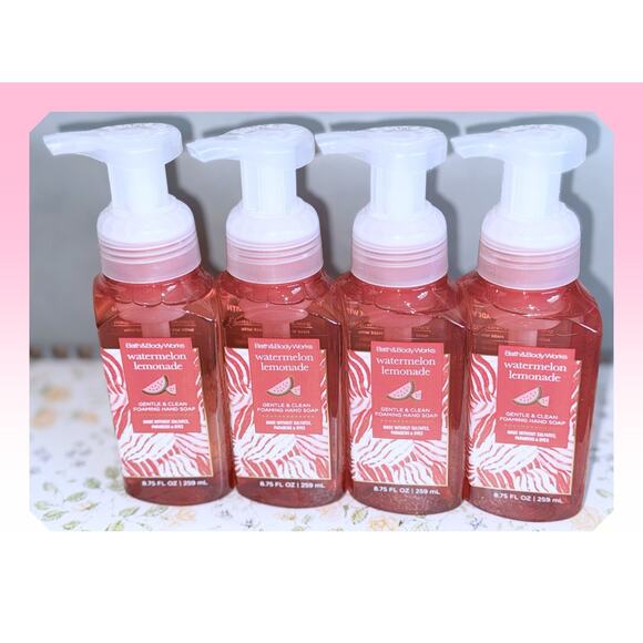 Bath & Body Works Watermelon Lemonade 8.75oz Gentle Clean Foaming Hand Soap x4 - Picture 2 of 4